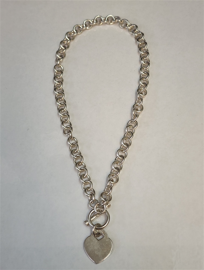 Sterling Silver Tiffany Style Necklace - Large Link