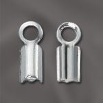 Sterling Silver Fold Over Cord Ends - 3mm