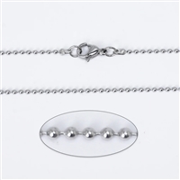 2mm Cable Stainless Steel Finished Necklace Chain - 20"