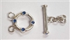 12mm Swarovski Sterling Double Strand Toggles