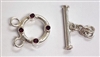 12mm Swarovski Sterling Double Strand Toggles
