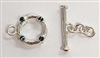 Swarovski Sterling Single Strand Toggles