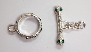 Swarovski Sterling Single Strand Toggles