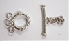 12mm Swarovski Sterling Triple Strand Toggles