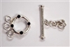 12mm Swarovski Sterling Triple Strand Toggles