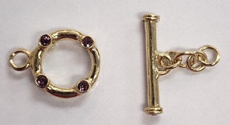 12mm Swarovski Vermeil Single Strand Toggles