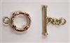 12mm Swarovski Vermeil Single Strand Toggles