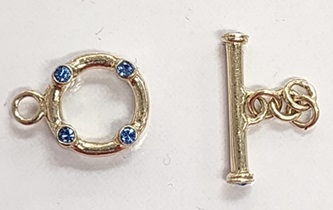 12mm Swarovski Vermeil Single Strand Toggles