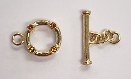12mm Swarovski Vermeil Single Strand Toggles