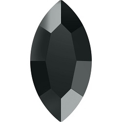 Swarovski #2200 8 x 4mm Navette- Jet Hematite