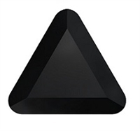 Swarovski #2711 6mm Triangle flat back-Jet