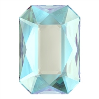 Swarovski 8 x 5.5mm Emerald Cut flat back- Aquamarine Shimmer