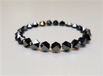 Swarovski 5.5mm Hexagon Spike Bead- Hematite