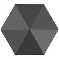 Swarovski 7.5mm Hexagon Spike Bead- Hematite