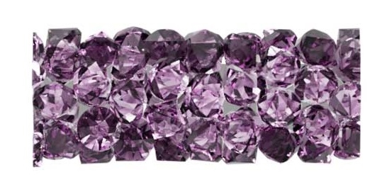 Swarovski 15mm Fine Rock Tube- Amethyst