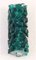 Swarovski 15mm Fine Rock Tube- Emerald