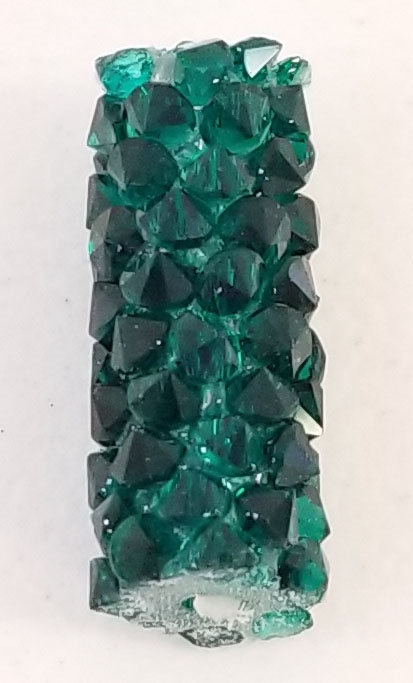 Swarovski 15mm Fine Rock Tube- Emerald