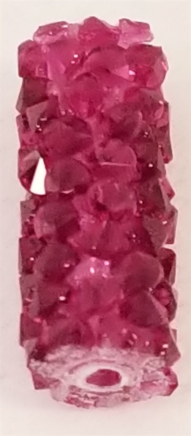 Swarovski 15mm Fine Rock Tube- Fuchsia