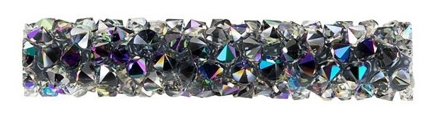 Swarovski 30mm Fine Rock Tube- Paradise Shine with Black Core