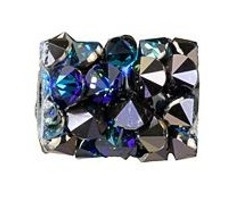 Swarovski 8mm Fine Rock Tube- Bermuda Blue