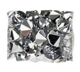 Swarovski 8mm Fine Rock Tube- Light Chrome