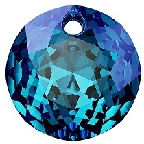 Swarovski #6430 Classic Cut Pendant - Bermuda Blue - 8mm