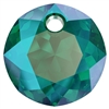 Swarovski #6430 Classic Cut Pendant - Emerald Shimmer- 8mm