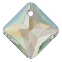 Swarovski #6431 Princess Cut Pendant - Crystal AB - 16mm