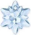 Swarovski 14mm Edelweiss Pendant- Blue Shade