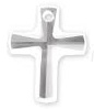 Swarovski 12 x 10mm Frosted Edge Cross Pendant- Crystal