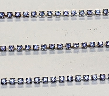 Swarovski Rhinestone Cup Chain- Size #101- Tanzanite/Silver