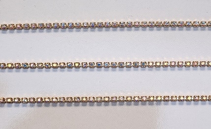 Swarovski Rhinestone Cup Chain- Size #99- Crystal AB/Gold