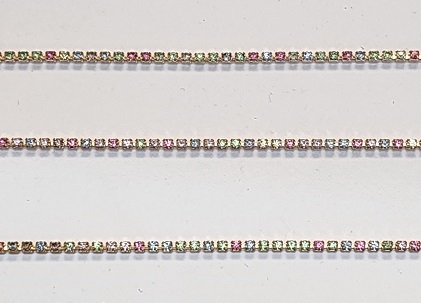 Swarovski Rhinestone Cup Chain- Size #99- Light Multi/Gold