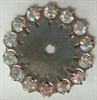 Flat Disc with crystals-22mm-CRYSTAL AB/SILVER (DISCONTINUED)