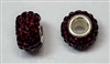 Swarovski Large Hole 8mm Pave Rondelle Bead- Siam