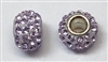 Swarovski Large Hole 8mm Pave Rondelle Bead- Violet