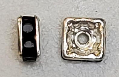 Swarovski 4mm Squaredell- Silver Plated Casing