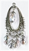 Vintage Swarovski Oval Chandelier Part- Crystal AB