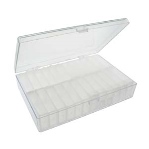 Plastic Bead Containers, Flip Top Bead Storage, 8 Compartments