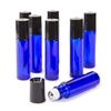 DariceÂ® Blue Glass Roller Ball Bottles for Essential Oils - 8 pieces