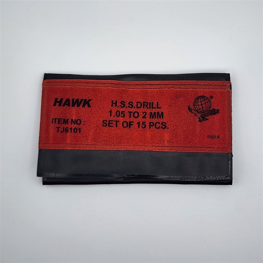 H.S.S.Drill Bit Set â€“ 15 piece â€“ 1.05mm - 2mm