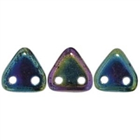 2 hole Triangle Beads-IRIS GREEN