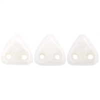 2 hole Triangle Beads-LUSTER OPAQUE WHITE