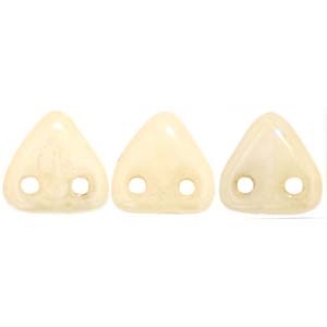 2 hole Triangle Beads-OPAQUE LUSTER CHAMPAGNE