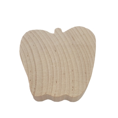 Flat Wood Shapes - 1/2" Thick - Apple (Large)
