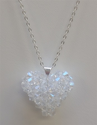 4mm Puffy Heart-Crystal Moonlight