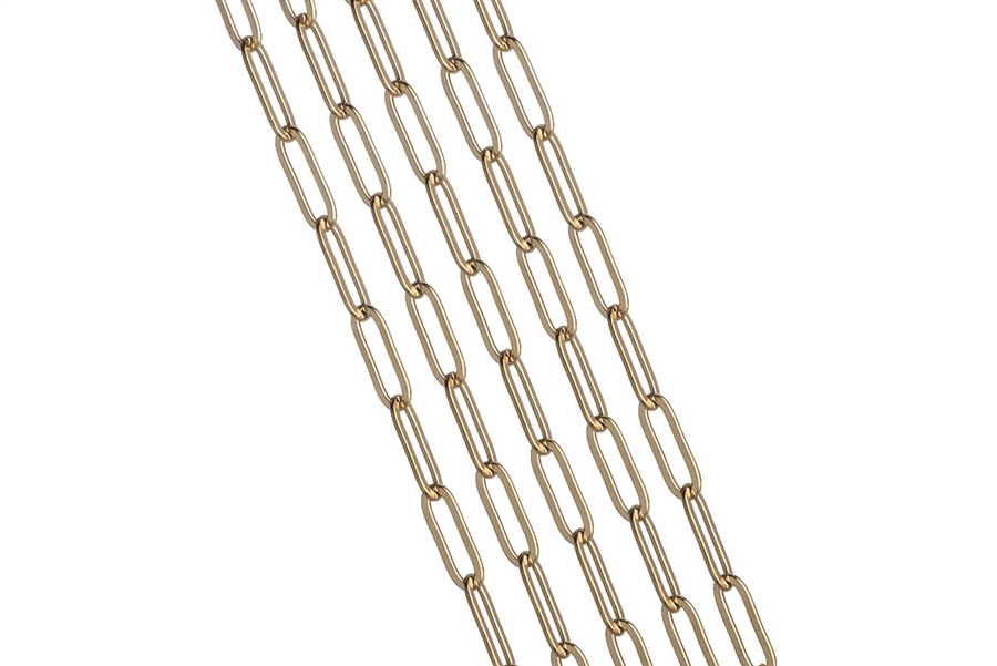 Waterproof Gold Chain - Style #2 - 4.25mm x 11mm Paperclip Chain