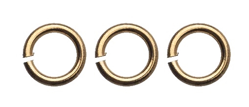 Waterproof Gold 6mm Open Jump Rings