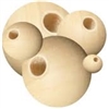 Unfinished Wood Beads - 16 mm Round, 3/16" Hole Size