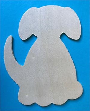 Unfinished Wood Flat Dogs- 4.5" x 3.5"